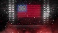 USA flag neon sign. Day USA. Festive background Royalty Free Stock Photo