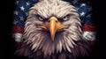 USA Flag with American Eagle Royalty Free Stock Photo