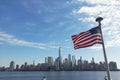 USA flag in NYC. American Memorial, Veteran's, 4th of July, Independence, Labor, Patriots, President Day. New York Royalty Free Stock Photo