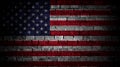 American flag on the wall in grunge style Royalty Free Stock Photo