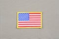 USA flag patch on desert uniform Royalty Free Stock Photo