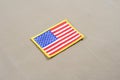 USA flag patch on desert uniform Royalty Free Stock Photo