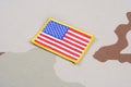 USA flag patch on uniform Royalty Free Stock Photo