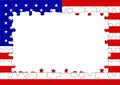 USA flag puzzle border Royalty Free Stock Photo