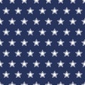 USA flag seamless pattern. White stars on a blue background Royalty Free Stock Photo