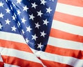 USA flag, selective focus, Royalty Free Stock Photo
