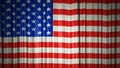 USA flag silk curtain on stage. 3D illustration Royalty Free Stock Photo