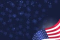 USA flag on sparkling background with stars. Royalty Free Stock Photo