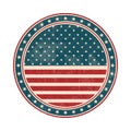 USA flag stamp with grunge. Vector illustration Royalty Free Stock Photo