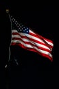 USA flag, stars and stripes, united states of america. At night. Royalty Free Stock Photo