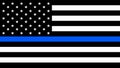 USA flag with a thin blue line