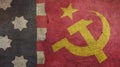 Usa Flag and Urss Flag