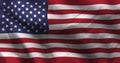 USA flag, US waving fabric flag Royalty Free Stock Photo