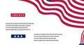 USA Flag Vector composition. Vector American Flag Ribbon. Vector illustration with Flag of USA