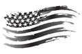 USA Flag Vector grayscale Icon