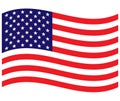 USA flag wave background .