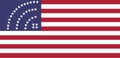 usa flag with wifi icon sign stars