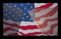 USA flag on the World Trade Center Royalty Free Stock Photo