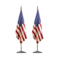 USA Flags on Stage on Transparent Background - Ai Generated Royalty Free Stock Photo