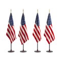 USA Flags on Stage on Transparent Background - Ai Generated Royalty Free Stock Photo