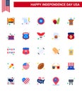25 USA Flat Pack of Independence Day Signs and Symbols of stage; usa; men; american; bottle