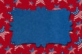 USA frame with illustration red, white and blue USA flag stars Royalty Free Stock Photo