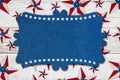 USA frame with illustration red, white and blue USA flag stars Royalty Free Stock Photo