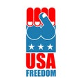 USA Freedom fist. American hand. Symbol of USA Patriot.