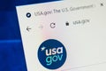 USA.gov Web Site. Selective focus.
