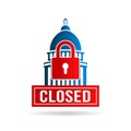 USA Government Shutdown. Vector Illustration