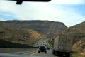 USA. Grey mountains in Nevada or Utah.