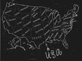 USA Hand Drawn Map 01 A