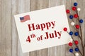 USA Happy 4th of July greeting card Royalty Free Stock Photo