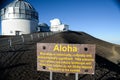 USA, Hawaii, Big Island.Mauna Kea Observatory. Royalty Free Stock Photo