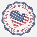 USA heart flag logo.