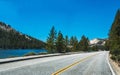 USA Highway in Yosemite National Park Royalty Free Stock Photo