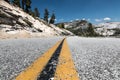 USA Highway in yosemite national park Royalty Free Stock Photo