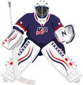 USA hockey goalie Royalty Free Stock Photo