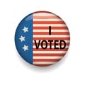 usa i voted badge. Vector illustration decorative background design