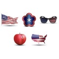 Usa icon set. Vector illustration decorative background design Royalty Free Stock Photo