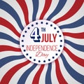 USA Independence Day background. Vector illustration in colors of american flag. 4 July national celebration.