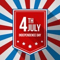 USA Independence Day background. Vector illustration in colors of american flag. 4th of July national celebration.