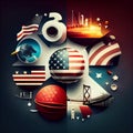 USA Independence Day banner background Royalty Free Stock Photo