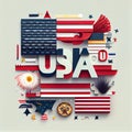 USA Independence Day banner background Royalty Free Stock Photo