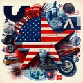 USA Independence Day banner background Royalty Free Stock Photo