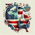 USA Independence Day banner background Royalty Free Stock Photo