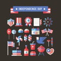 usa independence day icons. Vector illustration decorative design