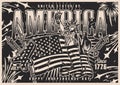 USA Independence Day monochrome poster