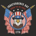 USA Independence Day poster colorful Royalty Free Stock Photo