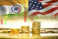 USA and India Trade war economy export United States of America Royalty Free Stock Photo